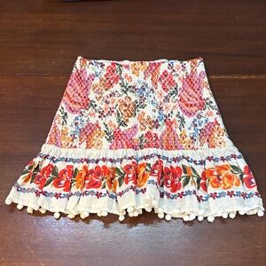Farm Rio Smocked Mini Skirt